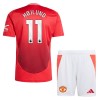 Maillot de Supporter Manchester United Hojlund 11 Domicile 2024-25 Pour Enfant